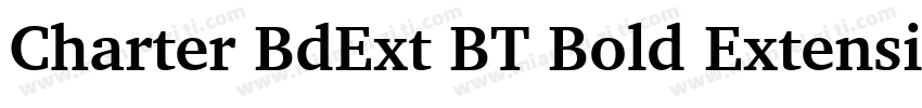 Charter BdExt BT Bold Extension字体转换